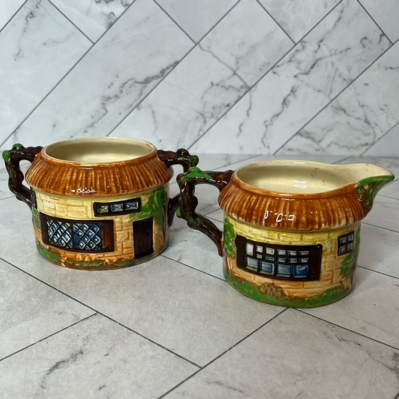 Beswick English Cottage Ware Tea Set, Sugar and Creamer Holders - Picture 1 of 7
